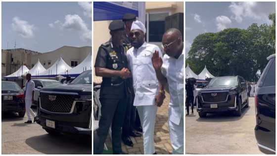 Despite and friends leave COP Nathan Kofi Boakye’s 60th birthday celebration in a fleet of luxurious cars