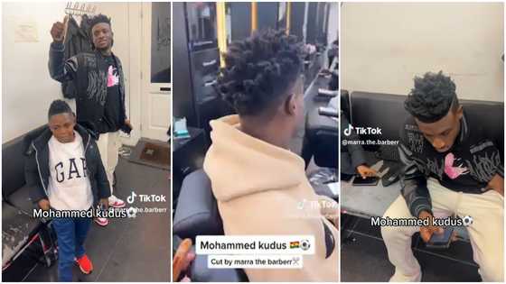 Yaw Dabo and Kudus enter barbering shop; get fresh haircut together in video