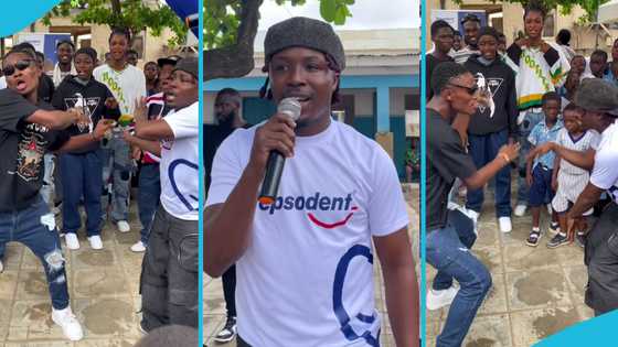 Dancegod Lloyd takes Agadoo to Ashaiman for a visit to his Alma mater