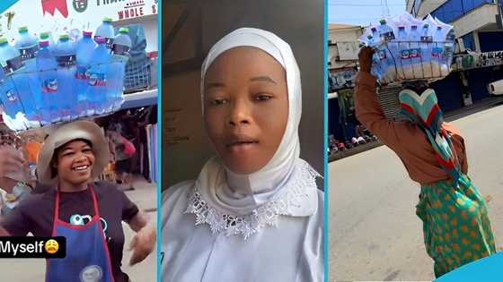 Ghanaian lady sells sachet water in traffic to support her education at the university