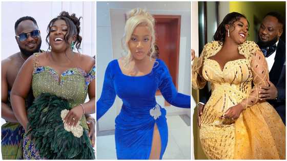 Yawa oo: Video drops as Tracey Boakye 'bounces' Shugatiti from her wedding reception over her dress