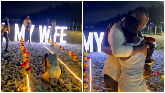Ghanaian girl cries after her boyfriend surprises her with a marriage proposal