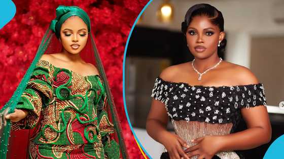 2023 GMB winner Selorm looks effortlessly chic in a stylish African print gown and hijab