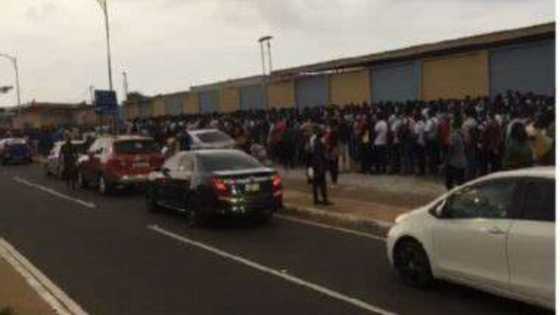 Thousands throng El-Wak Stadium to be recruited into the Ghana Armed Forces