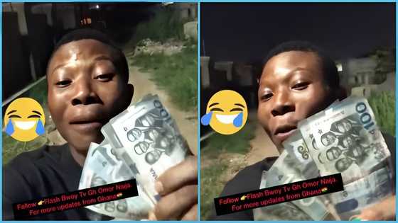 Nigerian man relocates to Ghana celebrates as he gets gh¢1000: "This is African dollars"