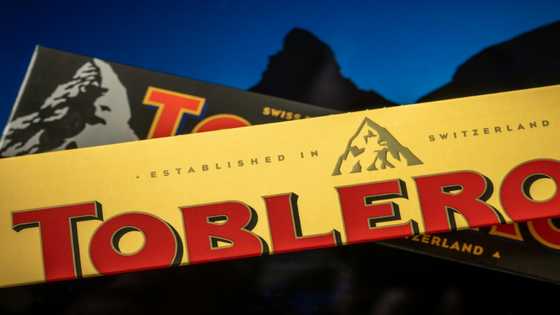 Matterhorn mountain melting away from Toblerone bars