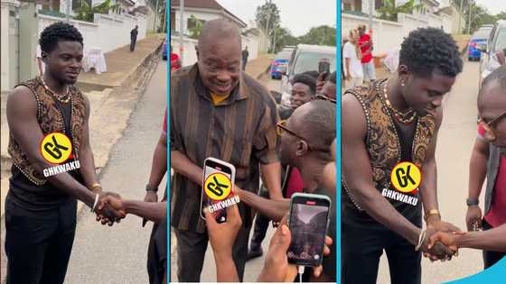 Ghanaians react as Kuami Eugene rocks sleeveless vest to mourn Daddy Lumba: "He looks like Aladdin"