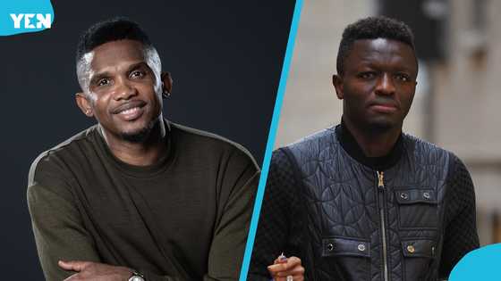 Iconic image: Eto'o shares viral Inter Milan moment with Sulley Muntari (photo)