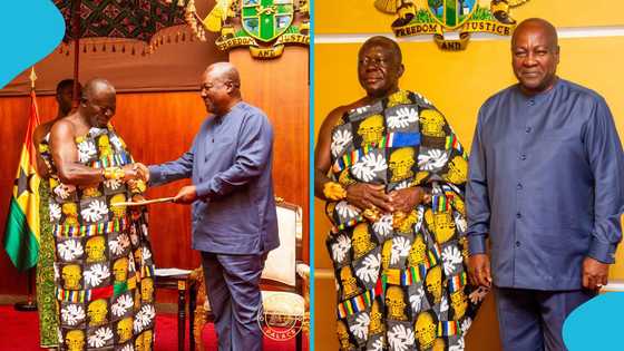 Symbolic meaning of Otumfuo's cloth when he presented report on Bawku conflict to Mahama