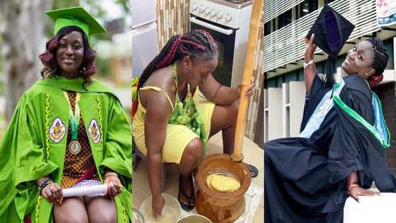 Meet Ghanaian lady with BSc in Mathematics & MSc in Actuarial Science who's a food vendor