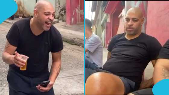 Brazil star looks unrecognisable as he hangs around and drinks with friends