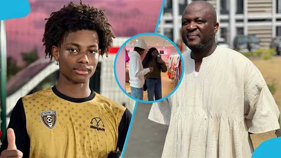 Ibrahim Mahama's son makes rare public appearance with pretty girlfriend, shows off rich lifestyle in video