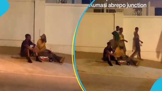 Video of Ghanaian man eating with a madman in public causes stir: "We have never seen this before"