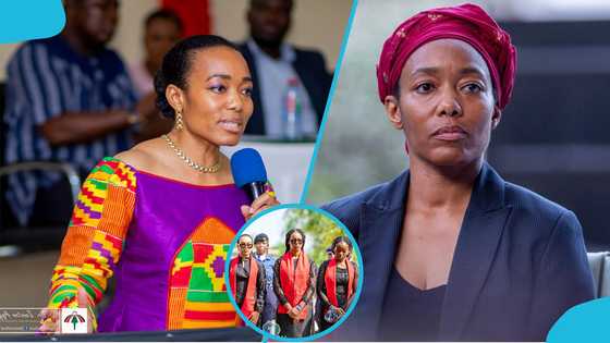 Zanetor Rawlings' youngest daughter whose dad is a Ghanaian rocks long braids and a stylish black ensemble