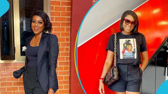 Yvonne Nelson flaunts painting skills in video, peeps applaud her: "Ghana Da Vinci"