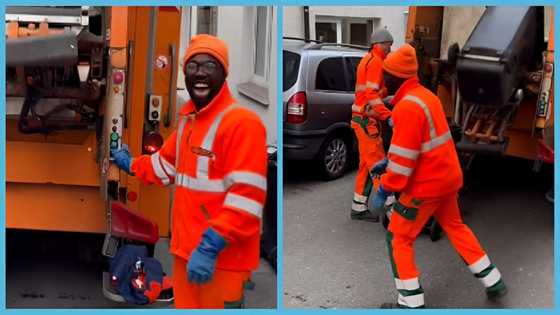 Ghanaian man relocates abroad, rejoices as he becomes trash collector: "He earns more than a banker"