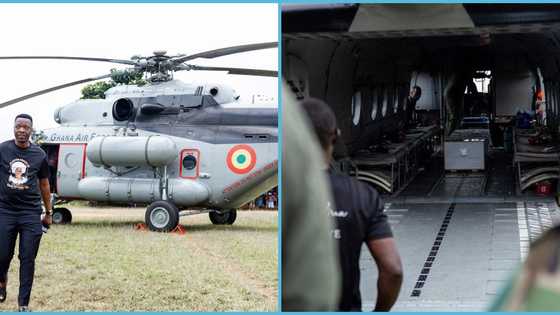 Helicopter flies from Accra to Asante Akyem to deliver dead body, peeps react