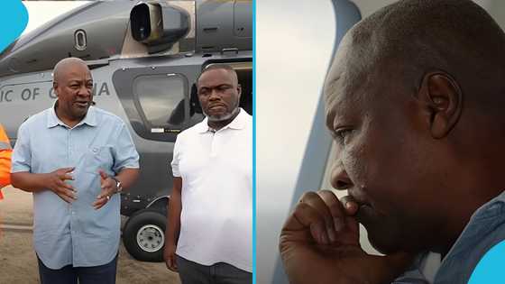 “Stop the content creation”: Ghanaians descend on Mahama after helicopter ride to assess flooding devastation