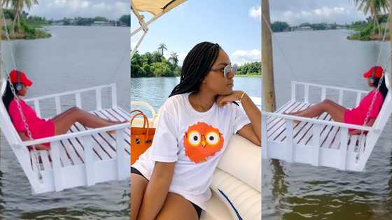 How did you get there? - Fans wonder as Yvonne Nelson hangs in the air at her Island in new video