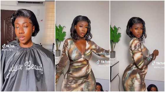 Hajia Bintu: Pretty TikToker Visits Saloon And Shows Off New Hairdo; Peeps impressed