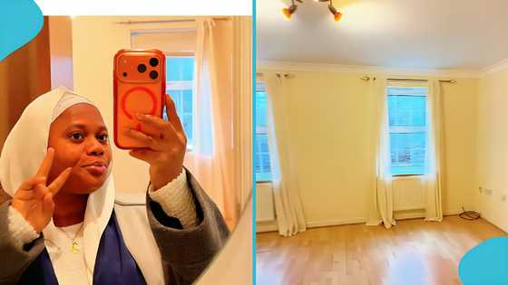 Ghanaian nurse delights as she moves into a 3-bedroom house in UK, shows interior in adorable video
