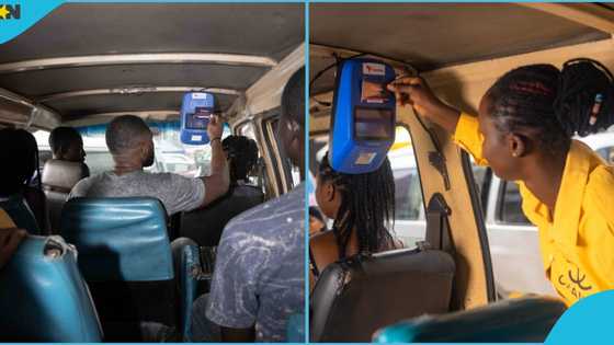 Ghanaian man delights after realising transport fares can be paid with a card: "Trotro goes digital"