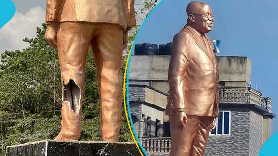 Damage to Akufo-Addo statue at in Western Region repaired