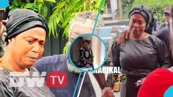 Daddy Lumba’s elder sister devastated as she arrives at his home, breaks down in tears in sad video
