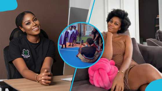 Yvonne Nelson turns into a photographer to take videos of students in her school