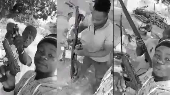 All my girlfriends have left me after I went viral - Man seen flaunting guns cries