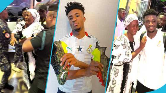 Lady weeps as she meets Mohammed Kudus at Ghana versus Central African Republic AFCON qualifiers game: "Hajia spoilt the photo"