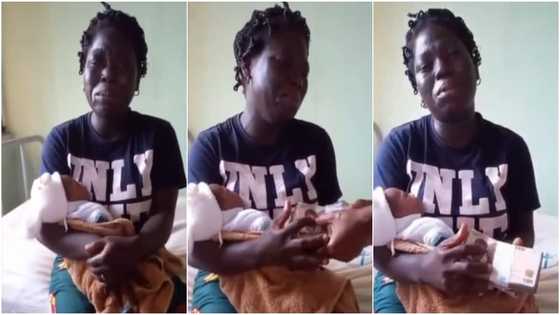 New mum breaks down in tears as foundation clears over GHc7k hospital bill, emotional video emerges