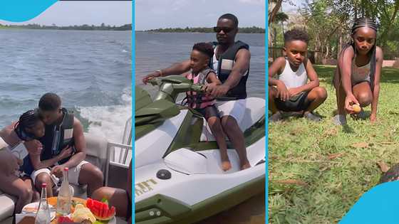 Rapper Sarkodie lives large, goes on luxurious vacation with his wife and kids, video stirs reactions