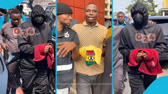 Wontumi TV presenter Akyenkwaa Nana looks sad as he sings gospel song during court appearance, video