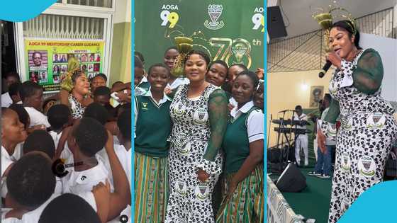 Empress Gifty storms Aburi Girls High School, donates GH₵10k and promises free show