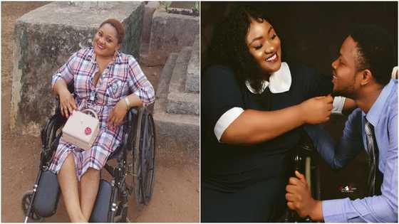 I got me the finest, kindest man: Physically-challenged lady shares photo of her man