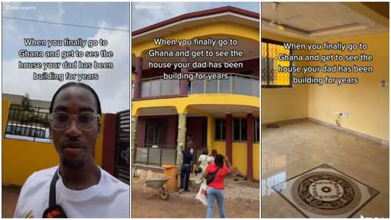 Abroad-based Ghanaian man flaunts house his dad built in Ghana for $17,000