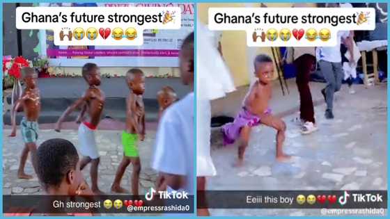 Ghanaian kids acting like Ghana's Strongest contestants with their slim muscles causes a stir