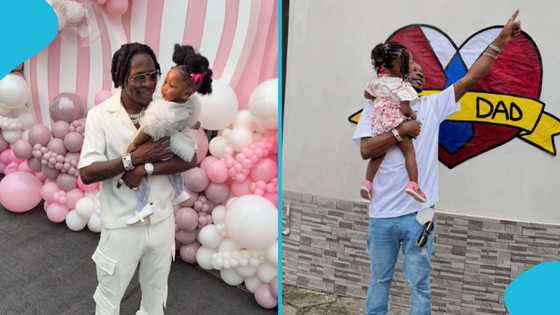 Queen Money: Shatta Wale shares a sweet moment with his daughter at her school