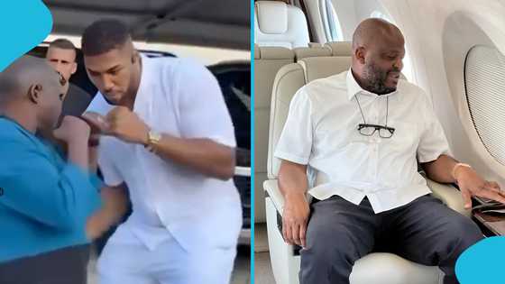 Ibrahim Mahama says 'I can't be a boxer' as Azumah Nelson schools Anthony Joshua: Video