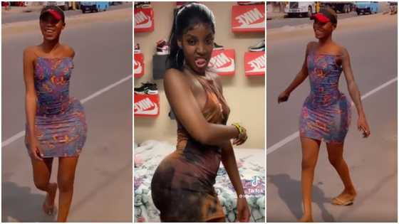 Curvy lady shows off her hot body in tight dress; many scream over tantalising video