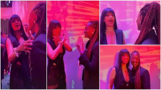 Rihanna screams in excitement as she meets Nigerian singer Tems for 1st time