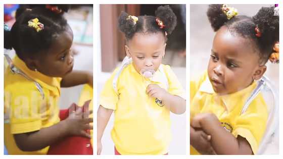 I am going to school - Cute moment Baby Maxin excitedly tells grandma in video call about her first day at school