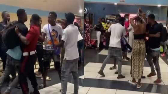 Man makes lady publicly remove everything he bought for her after seeing her with another man