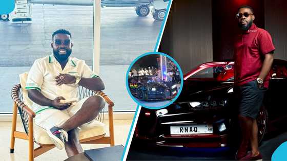 Richard Nii Armah Quaye flaunts $3m Bugatti Chiron on runway at EMY automotive show, video stirs reactions