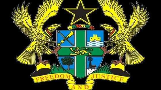 Ghana Coat of Arms Black and White Picture and Meaning