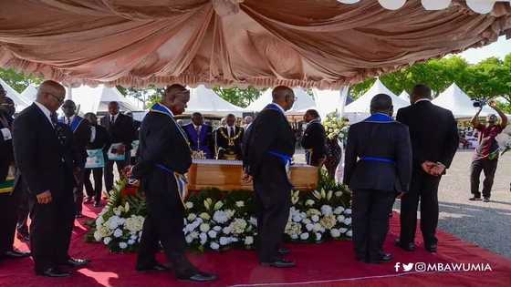 Photos: Freemason members 'storm' funeral of late K.B. Asante to pay their last respect