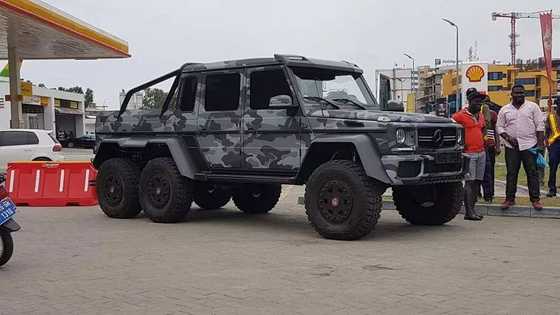 Wow! Ibrahim Mahama cruises in Muntari's $1 million 6X6 truck (photo)