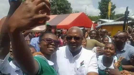 Photos of Jirapa nursing trainees who abandoned classes to see Mahama surfaces online