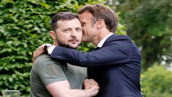 Macron's awkward moment with Zelensky becomes internet meme